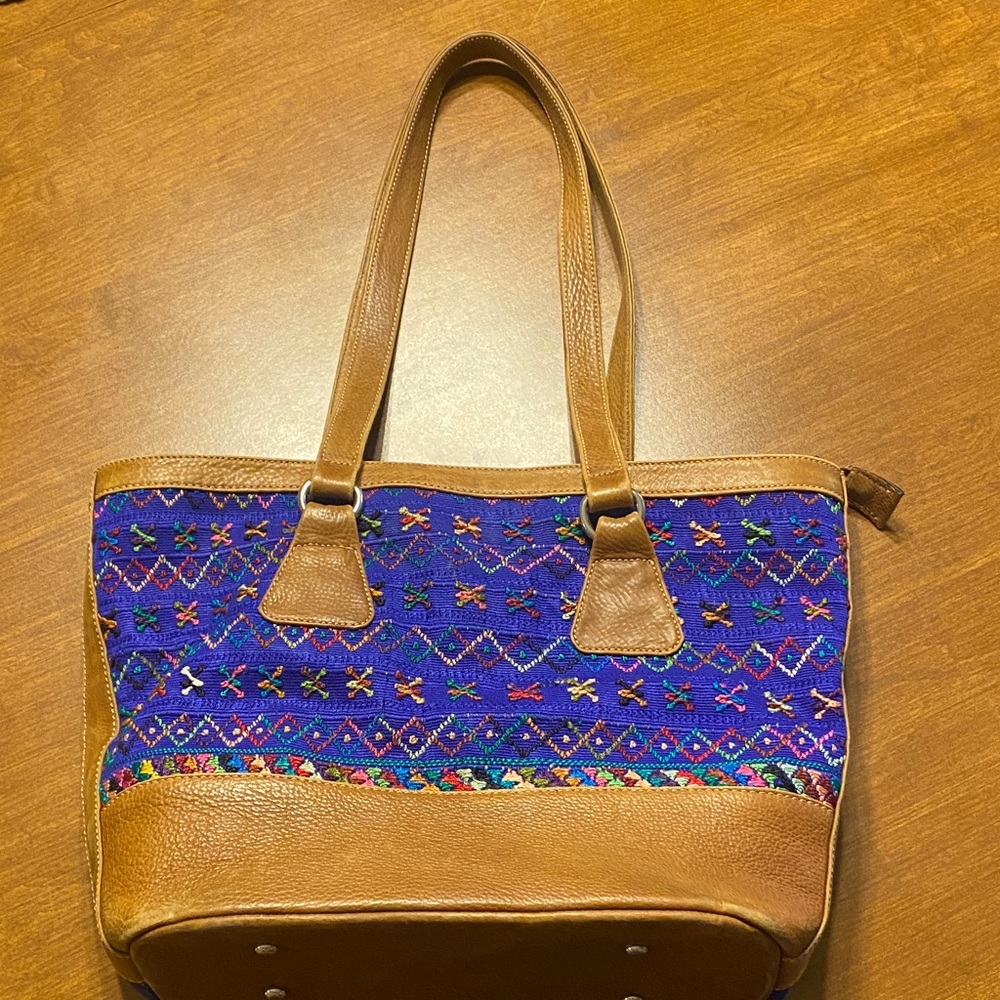 Genuine Leather See Feel Live Handmade in Guatemala Purse Tote